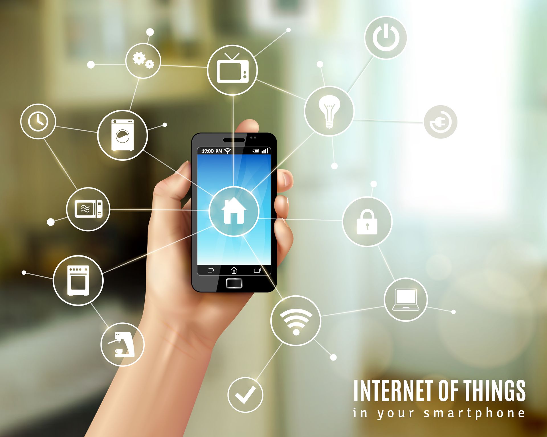 Smart home devices connected through a phone